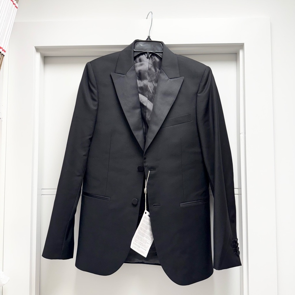 Paul Smith Men’s Fitted Blazer Jacket in Black Wool